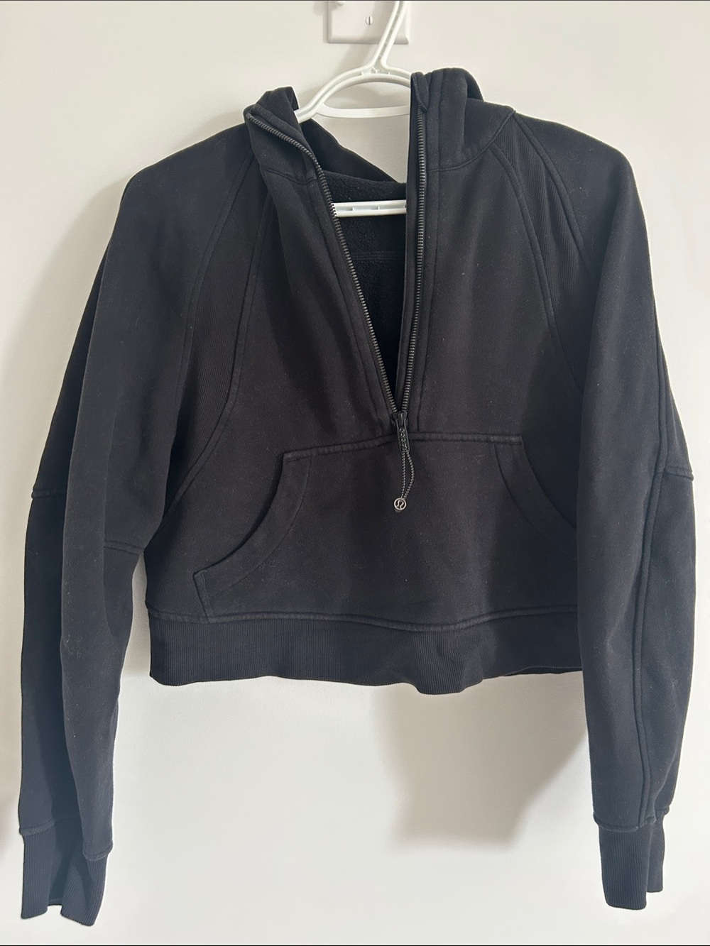 lululemon athletica Black Cropped Scuba Hoodie